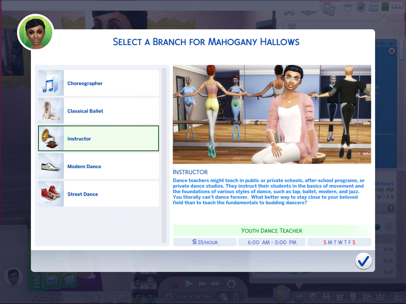The Sims 4 Career Cheat Baldcirclerd